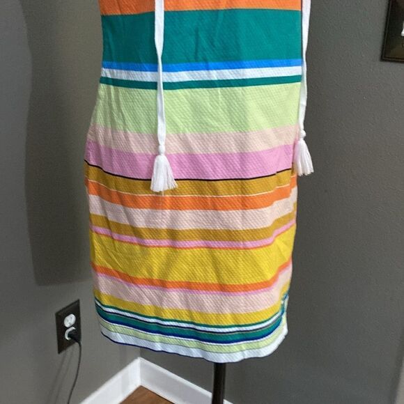 Tracy Reese x Anthropologie Coastal Shift Dress Striped Rainbow - Picture 5 of 13